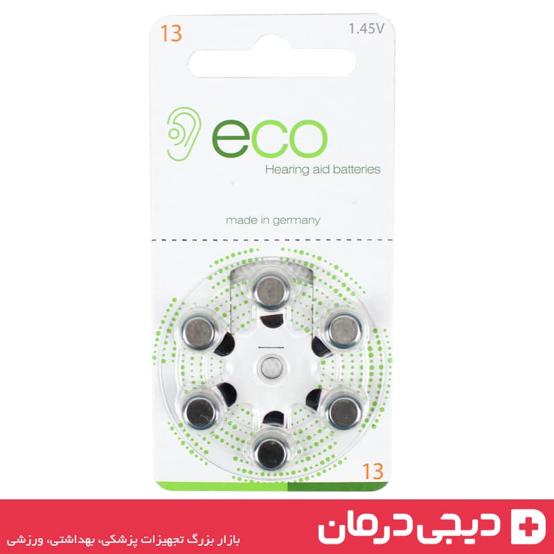 جعبه-کلی-باتری-سمعک-eco-شماره-13-60-عددی-ساخت-آلمان-برای-فروش-عمده-و-نمایندگی