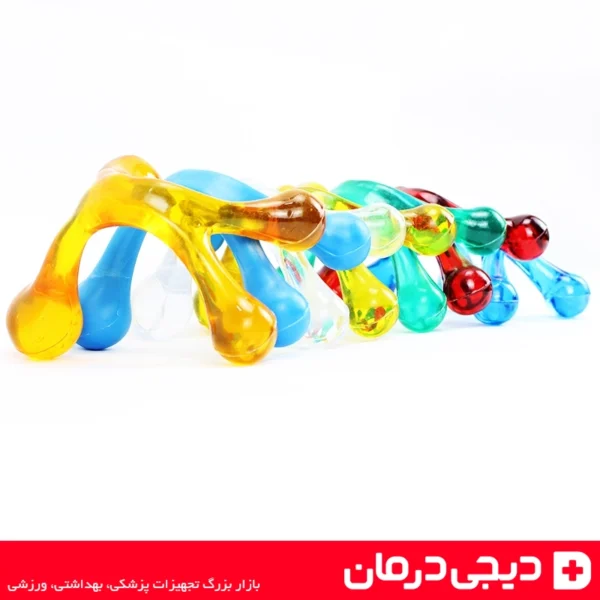 ماساژور-دستی-چهار-پا-پلاستیکی-زرد-خرید-ماساژور-بدن