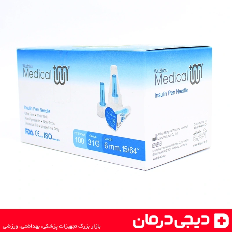 بسته-100-عددی-سرسوزن-انسولین-6-میلی-متری-ووهژو-مدیکال