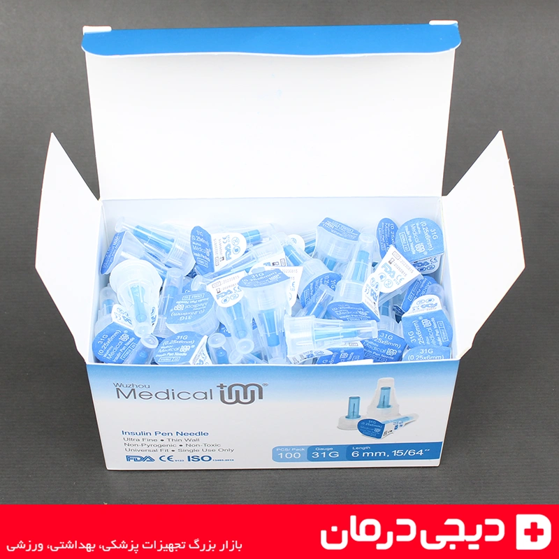 سرسوزن-قلم-انسولین-یکبار-مصرف-ووهژو-31G-6mm
