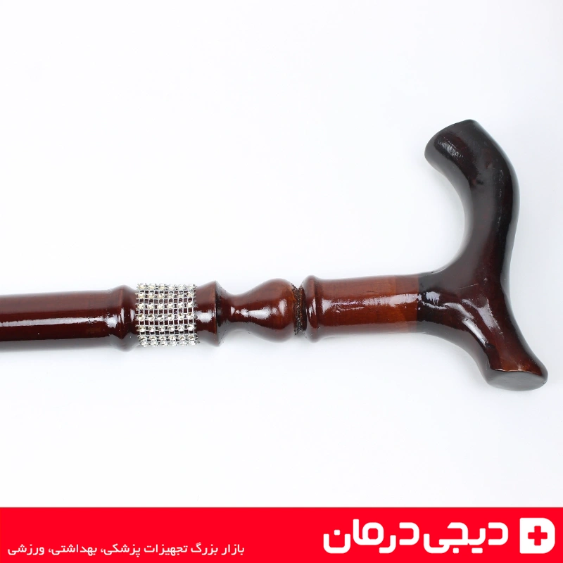 عصا-چوبی-زنانه-شیک-دیجی-درمان-عصای-دست-ساز-خراطی