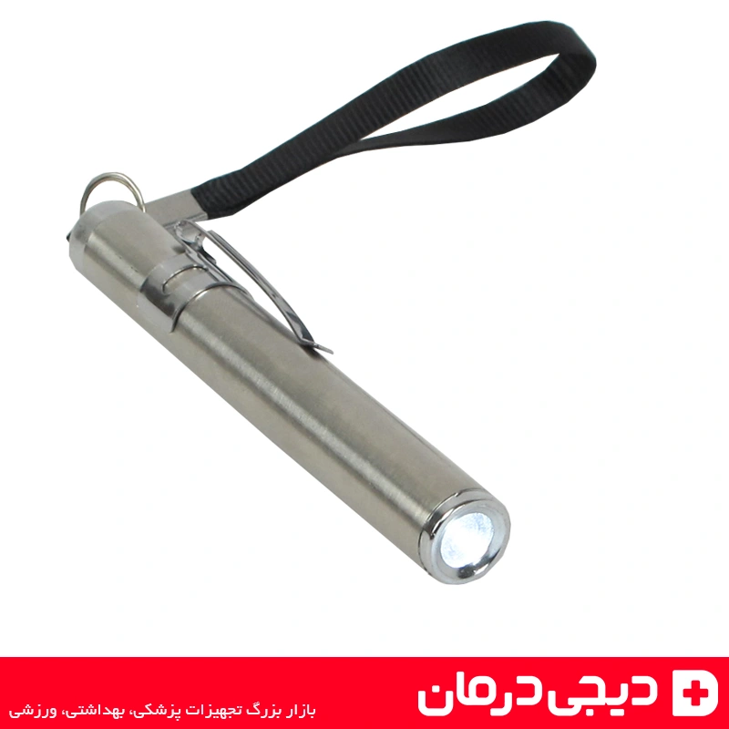 پن-لایت-پزشکی-استیل-چراغ-قوه-خودکاری-پزشکی-نور-سفید-دیجی-درمان