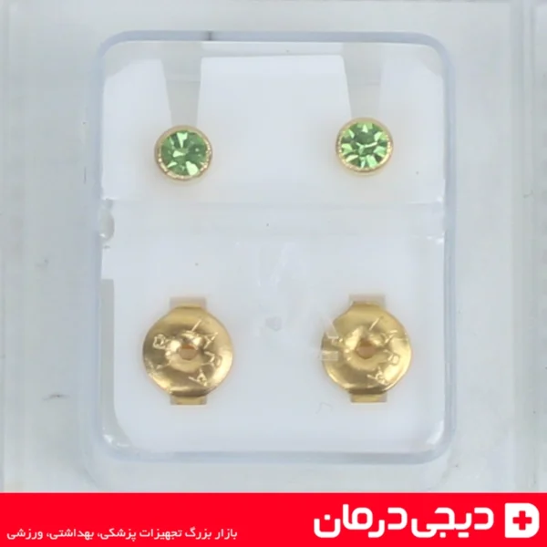 گوشواره-طبی-تارا-پیرسینگ-سبز-استریل-ضد-عفونت-خرید-آنلاین