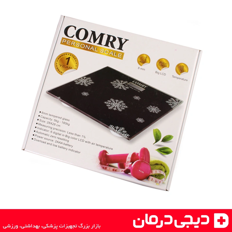 ترازو وزن کشی کمری ترازو دیجیتال خانگی COMRY وزن 150k دقت 0/1 2 ترازو-دیجیتال-کمری-comry-150کیلوگرم-نمای-بالا