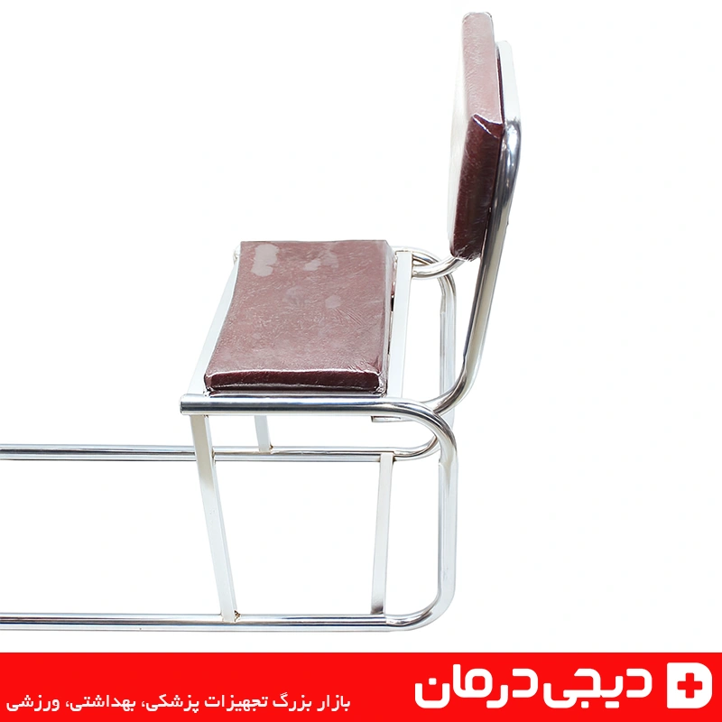 صندلی نماز حرمی مقاوم و سبک - مدل پشتی دار فلزی چوبی