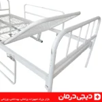 چرخ-قفل-دار-تخت-یک-شکن-بیمارستانی-فلزی-دیجی-درمان