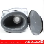 توالت فرنگی طوسی دورباز صحرا مدل 206 نمای بالا درپوش باز