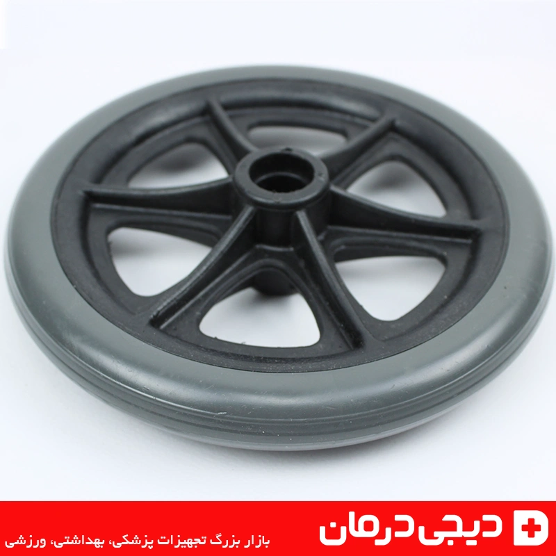 چرخ جلو ویلچر کامل مدل کالسکه ای توپر 1 عددی 4 چرخ-ویلچر-جلو-کامل-توپر-دیجی-درمان-چرخ جلو ویلچر کامل