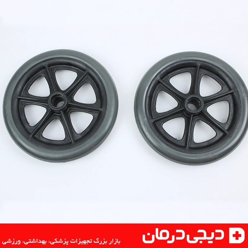 چرخ جلو ویلچر کامل مدل کالسکه ای توپر 1 عددی 3 چرخ-جلو-ویلچر-بدون-برند-دیجی-درمان-چرخ جلو ویلچر کامل