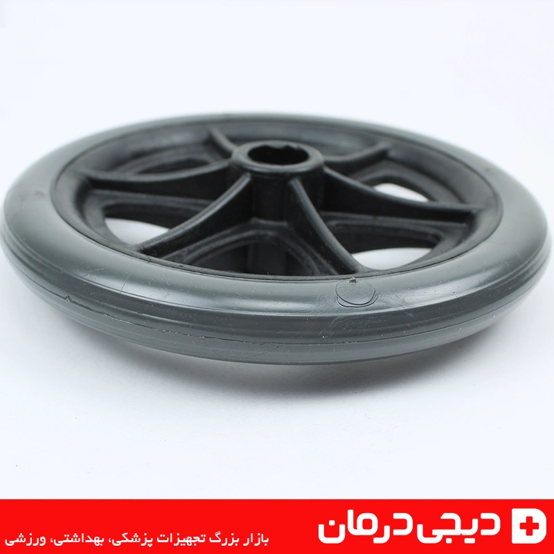 چرخ جلو ویلچر کامل مدل کالسکه ای توپر 1 عددی 2 چرخ-جلو-ویلچر-کالاسکه-ای-توپر-دیجی-درمان-چرخ جلو ویلچر کامل