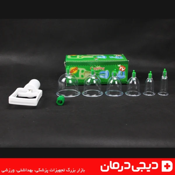 ست-بادکش-بدن-6-لیوان-در-کنار-لوگوی-دیجی-درمان-خرید-آنلاین-تجهیزات-پزشکی