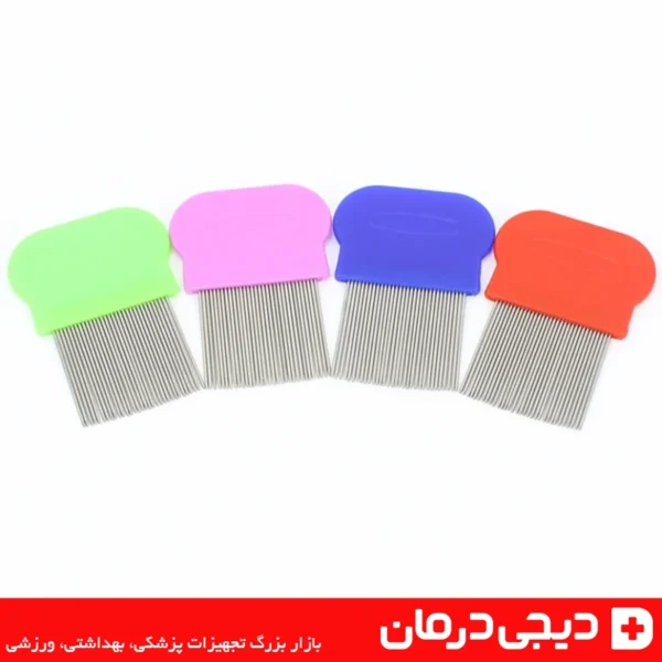 شانه-شپش-فلزی-2md-رنگی-استیل-ضد-زنگ-مناسب-کودکان-و-بزرگسالان-برای-حذف-رشک