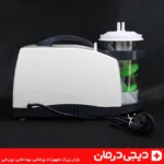 نمای جانبی دستگاه ساکشن اچ اس پی رومیزی با گیج فشار و دکمه تنظیم مکش