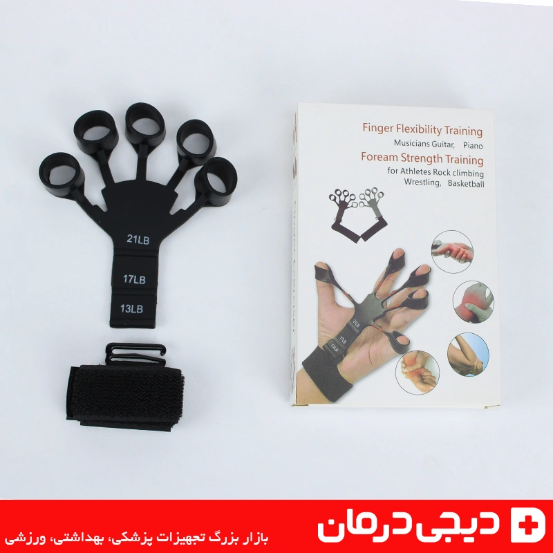 گریپستر انگشتی سه حالته Finger Exerciser لاستیک تقویت انگشت 3 finger-exerciser-کش-تقویت-انگشتان-سه-سطح-مقاومت-ورزشی