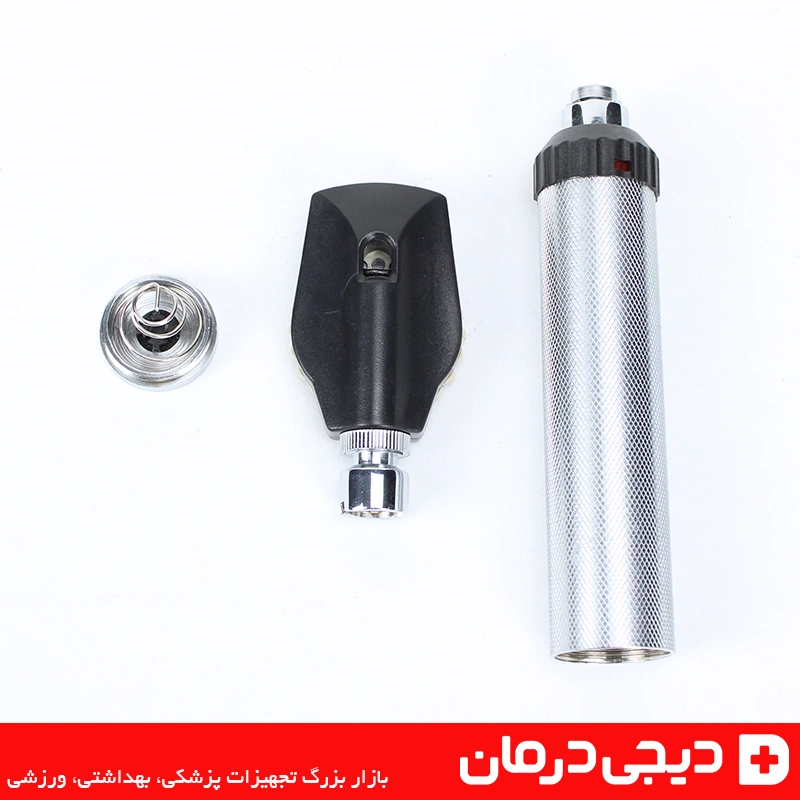 افتالموسکوپ فلزی افتالموسکوپ مستقیم چشمی 2 افتالموسکوپ فلزی LED با طراحی ارگونومیک برای معاینه دقیق چشم