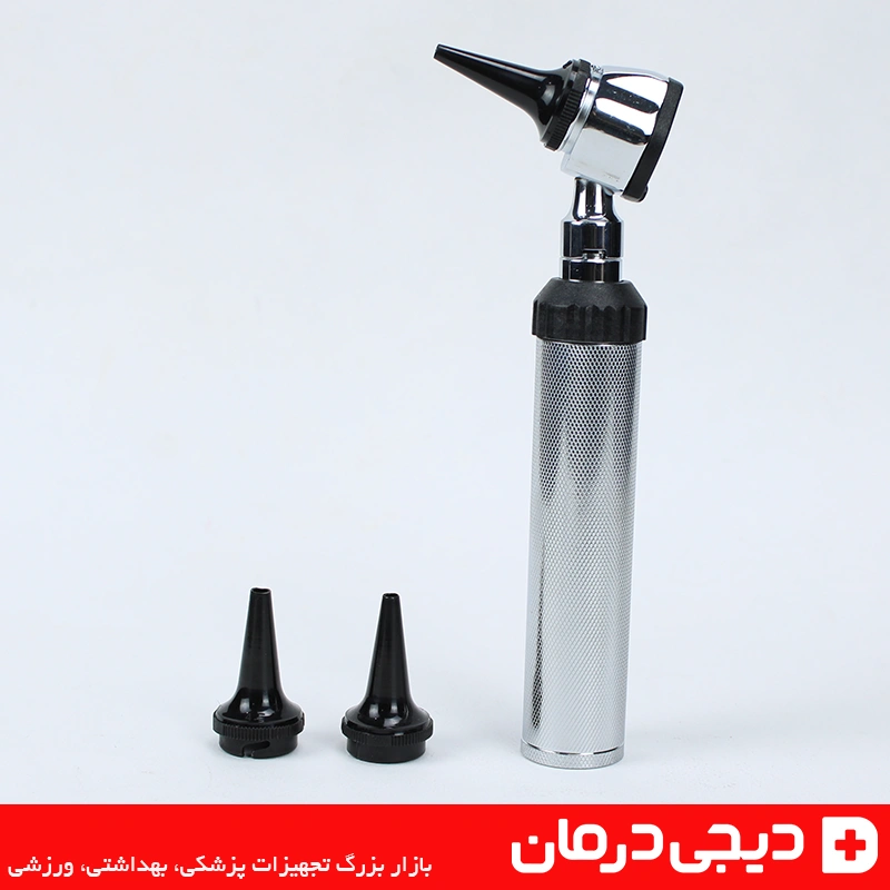 اتوسکوپ فلزی گوش به همراه 3 اسپکولوم 1 اتوسکوپ فلزی Metal با قطعات کامل مناسب معاینه گوش در کلینیک