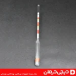 نمای نزدیک الکل سنج شیشه ای طرح فرانسوی مدل جعبه سبز با نوار رنگی قرمز و سبز