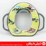 تبدیل توالت فرنگی کودک طرح ماشا و خرسه با رنگ سبز روشن