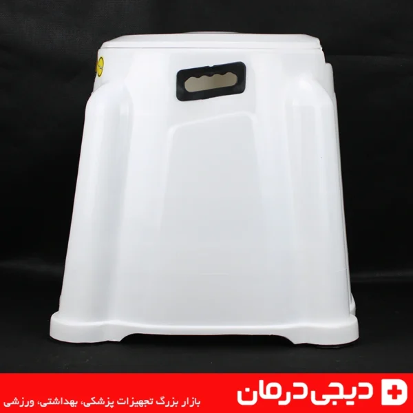 توالت فرنگی سیار لیماک سفید با طراحی ارگونومیک و دسته جانبی