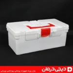 سینی داخلی جعبه کمک های اولیه صندوقی با تقسیم بندی منظم برای دارو ها تجهیزات پزشکی