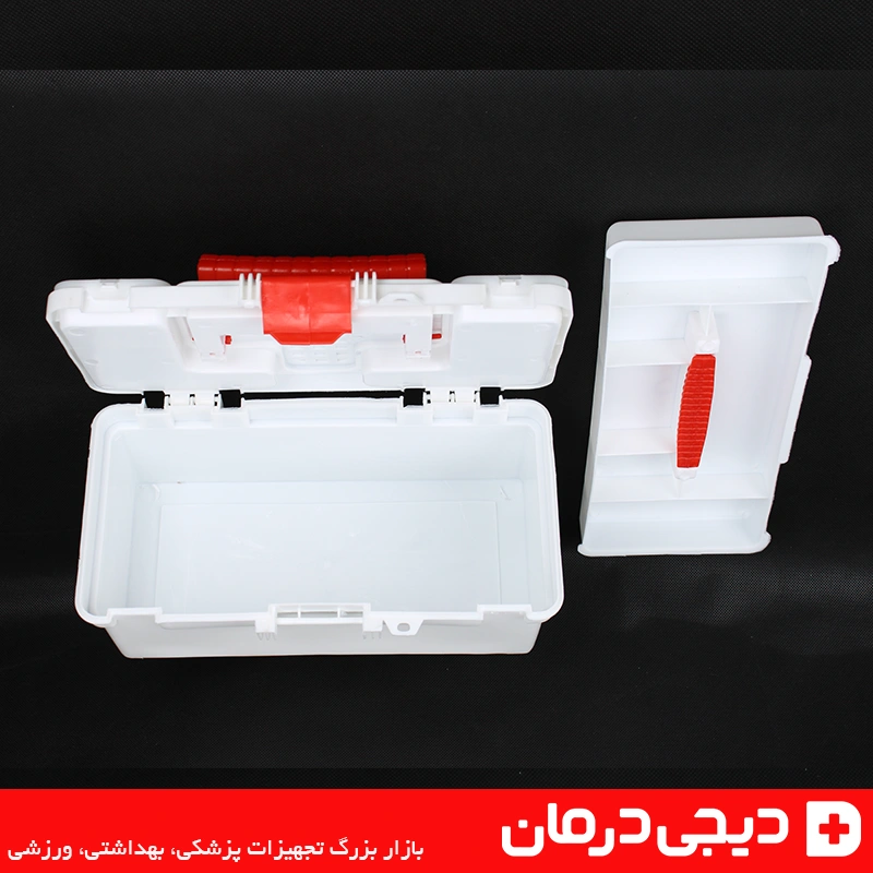 جعبه کمک های اولیه صندوقی مدل Chest Box سایز 32x17x13 3 جعبه کمک های اولیه صندوقی مناسب ارسال سریع دیجی درمان برای شهر های بزرگ ایران