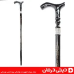 اندازه-گیری-طول-عصا-زنانه-چوبی-با-متر-حدود-نود-سانتی-متر-راهنمای-قد-مناسب