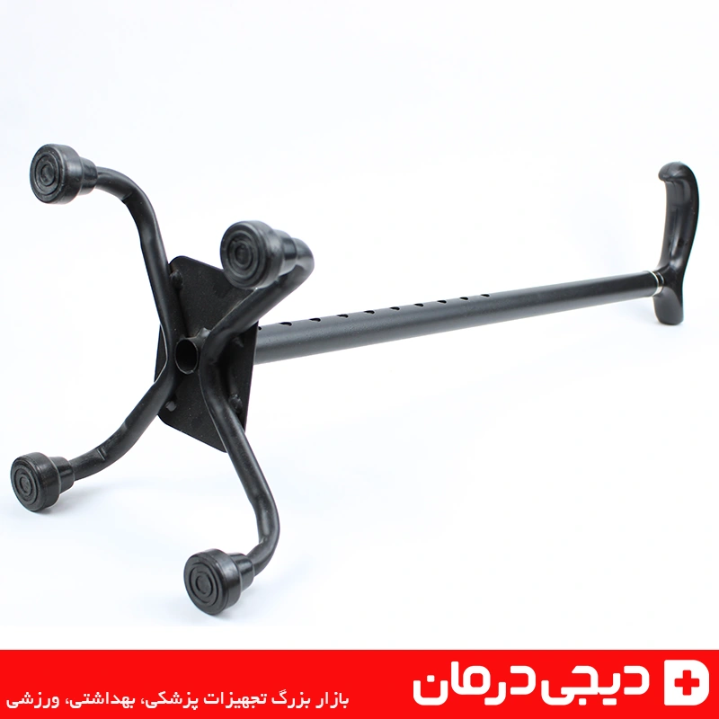 عصا-چهار-پایه-قابل-تنظیم-بازتوانی-پس-از-تعویض-مفصل-ران-پشتیبانی-ایمن-حرکت-کنترل-شده-کلینیک