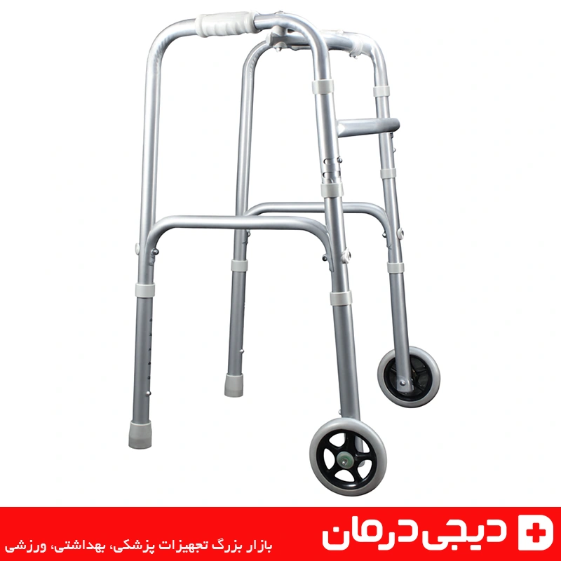 واکر تاشو چرخدار gts-واکر گالوانیزه-واکر سبک-واکر سالمندان