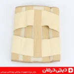 نمای کناری بسته بندی کمربند آتل دار با کش دوبل هوش درمان همراه با آیکون های راهنما