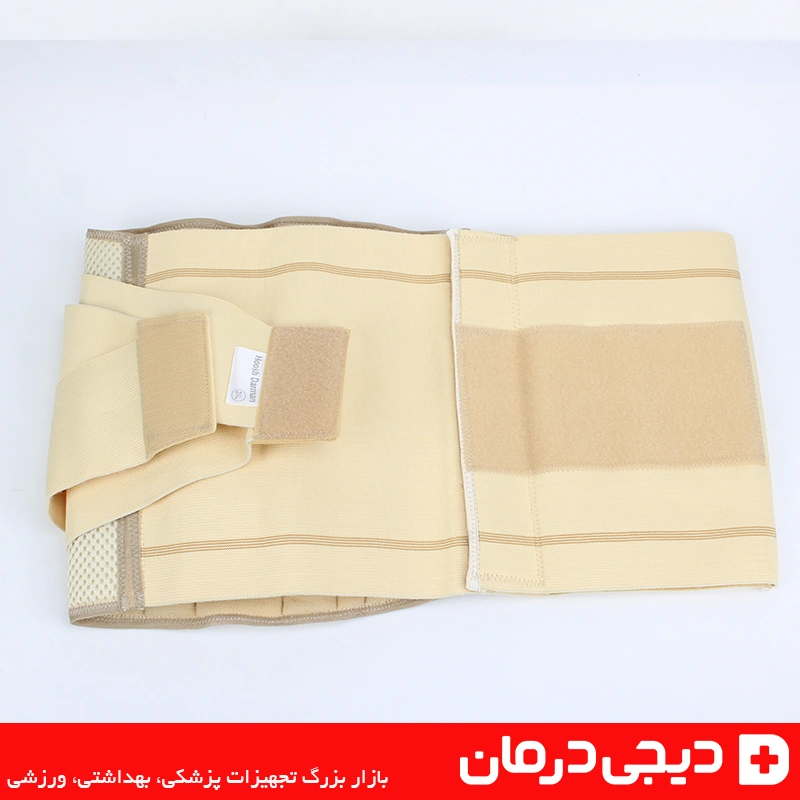 تصویر روی جعبه کمربند پد دار هوش درمان - Lumbosacral Corset - back support