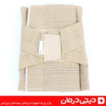 نمای جانبی جعبه کمربند آتل دار هوش درمان با جدول سایزبندی و توضیحات فارسی
