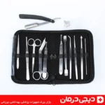 آلات-تشریح-استیل-ست-13-عددی-پنس-قیچی-دسته-تیغ-پزشکی