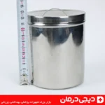 ظرف پنبه الکل استیل درب دار - ضدعفونی - مناسب بیمارستان - طراحی مقاوم