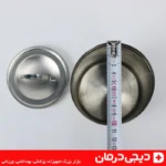 ظرف پنبه الکل استیل درب دار - داخل ظرف - طراحی ساده