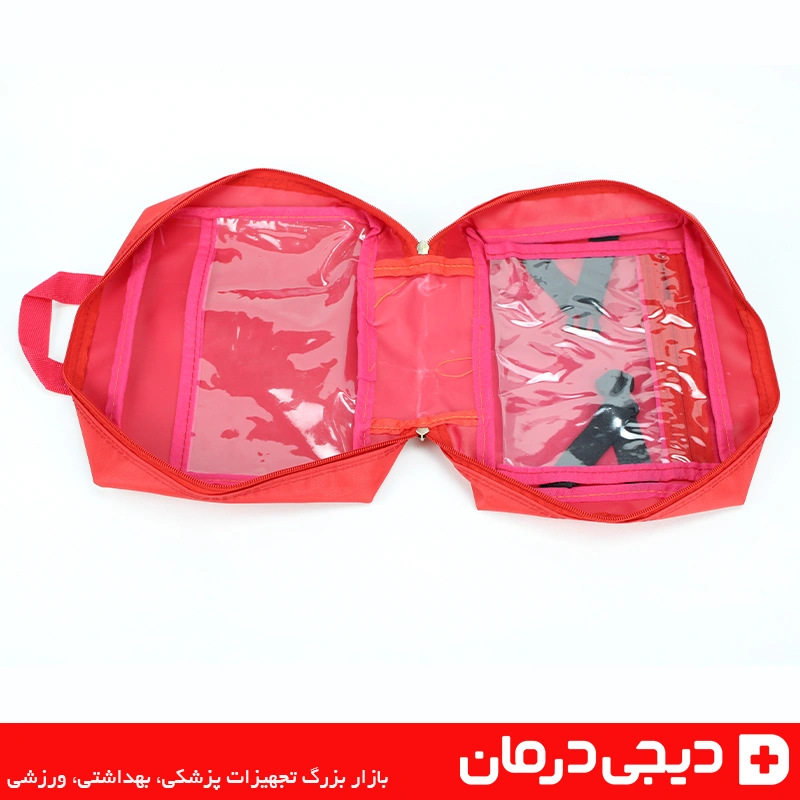 کیف کمک های اولیه برزنتی آلفا Alpha مدل اورژانسی مسافرتی و خودرویی 2 کیف-کمک-های-اولیه-برزنتی-آلفا-alpha-ایستاده-باز-نمای-داخلی-کیف-اورژانسی-سفر-خودرو