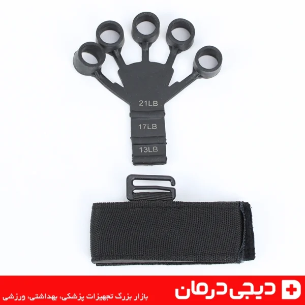 نمای نزدیک حلقه های گریپستر انگشتی برای تمرین تقویت عضلات و بند انگشت